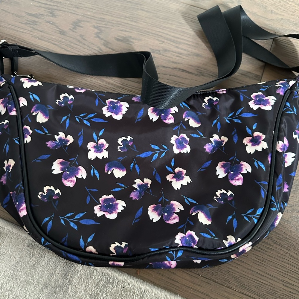 Floral Black Shoulder Bag